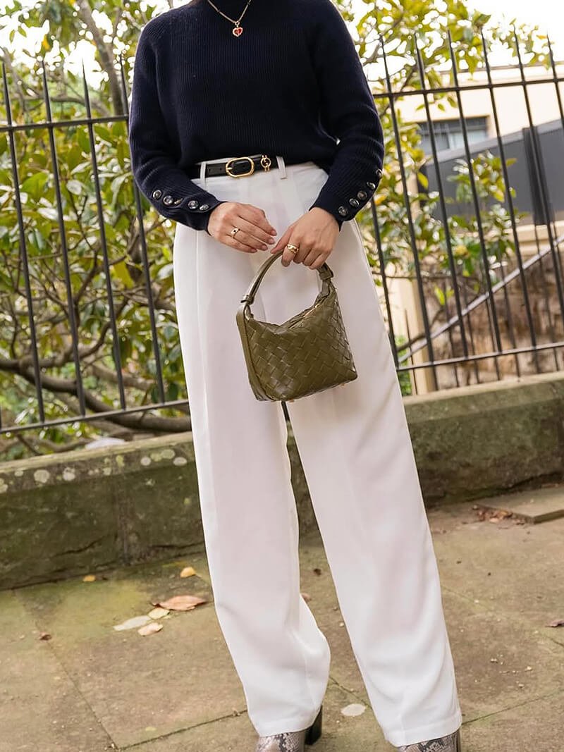 Mini-sac tressé Mica