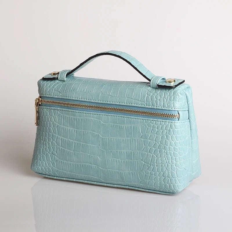 Pochette Minerva à imprimé crocodile