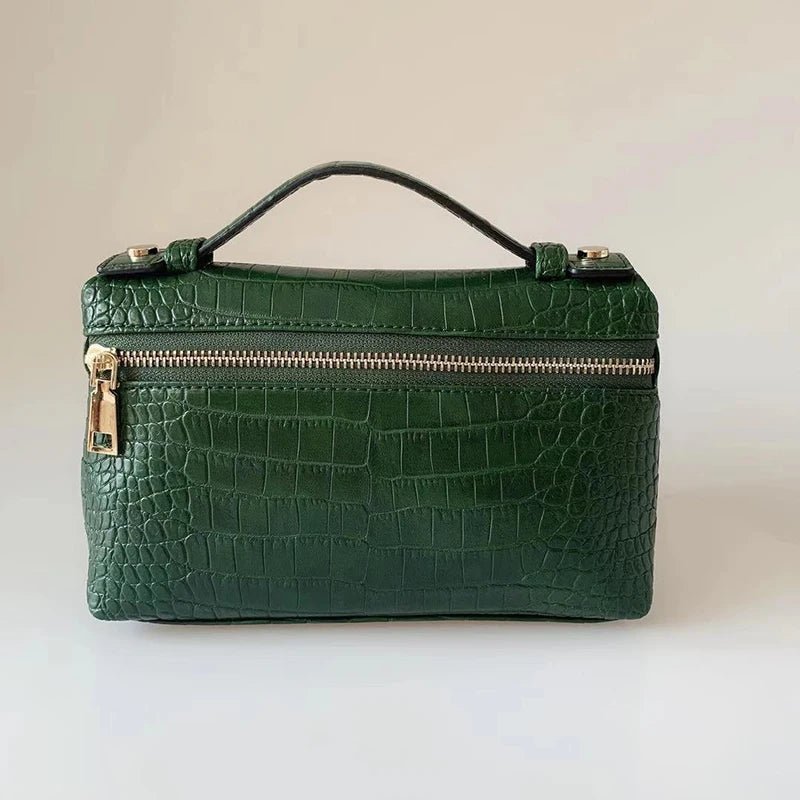 Pochette Minerva à imprimé crocodile