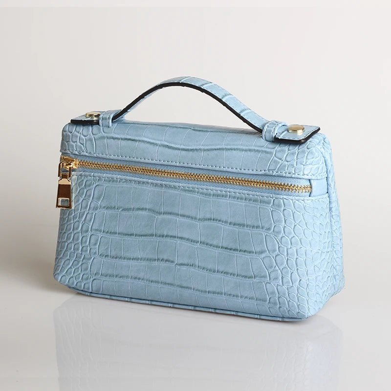 Pochette Minerva à imprimé crocodile