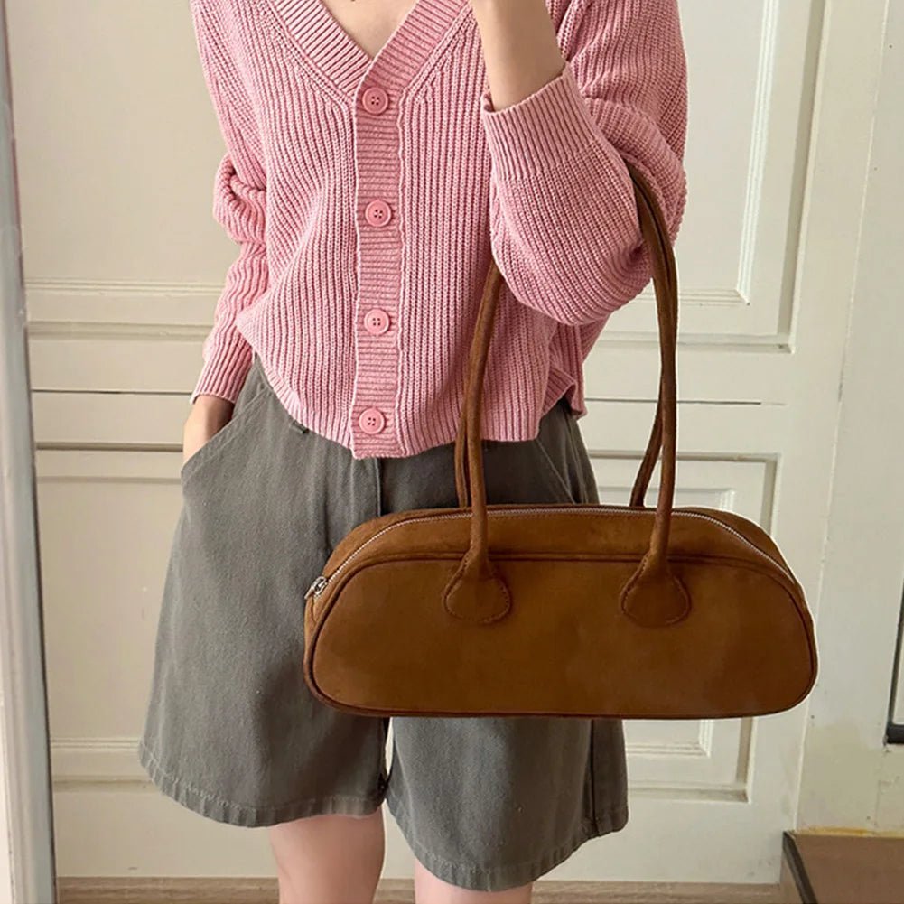 Sac baguette Pauleen en daim
