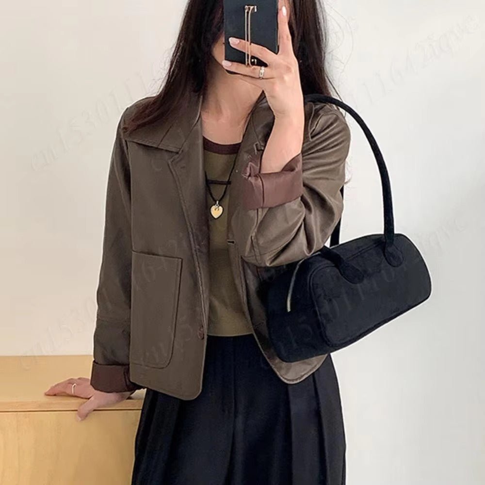 Sac baguette Pauleen en daim