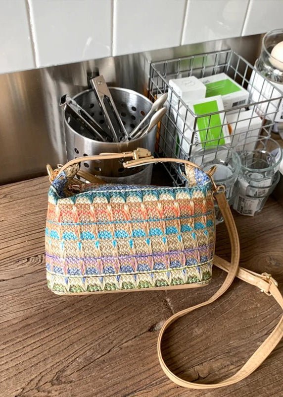Sac bandoulière en raphia tressé Raphaela