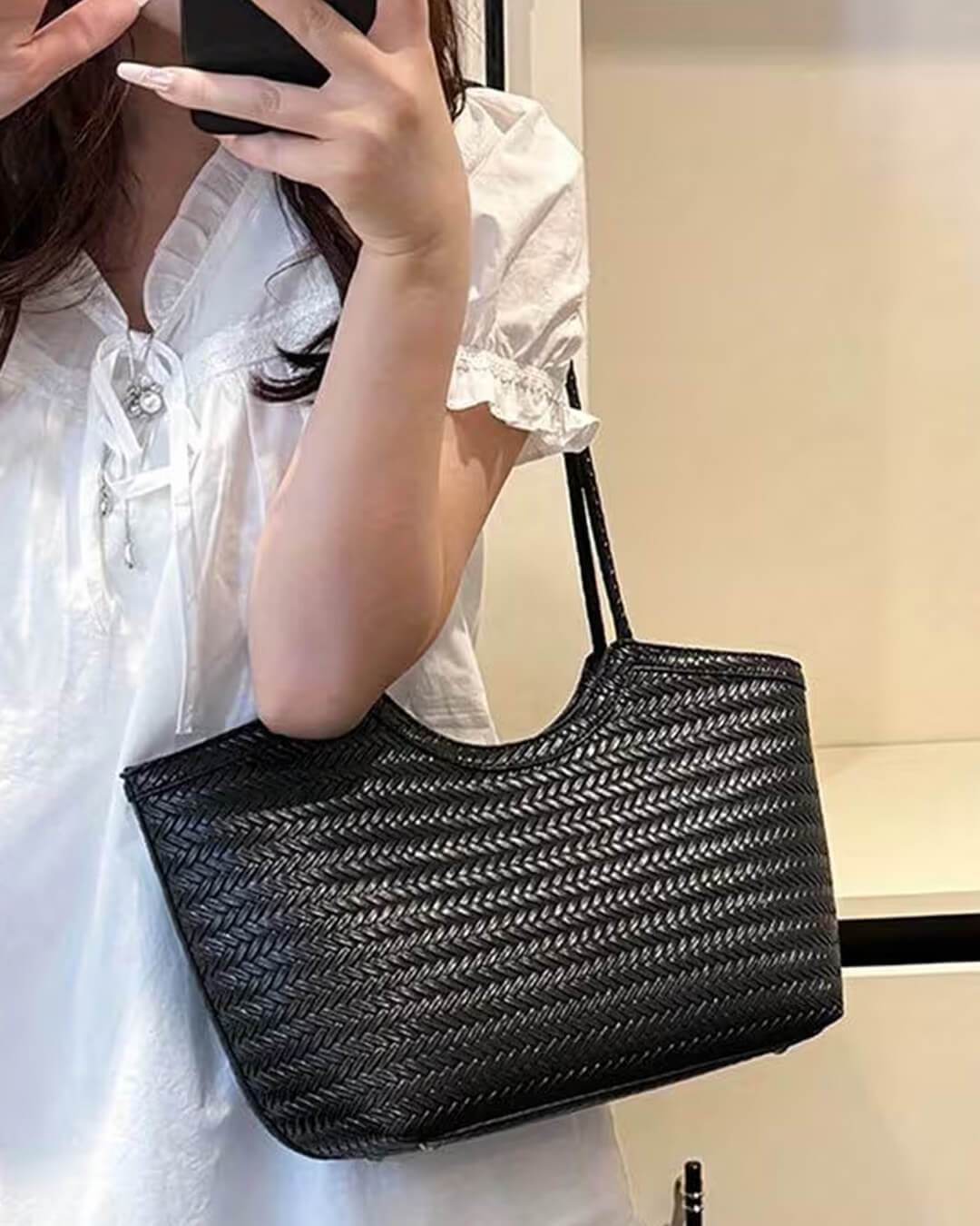 Sac Rica tissé en similicuir