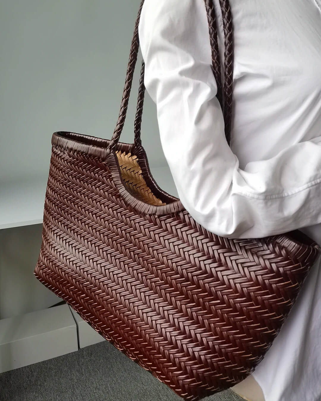 Sac Rica tissé en similicuir