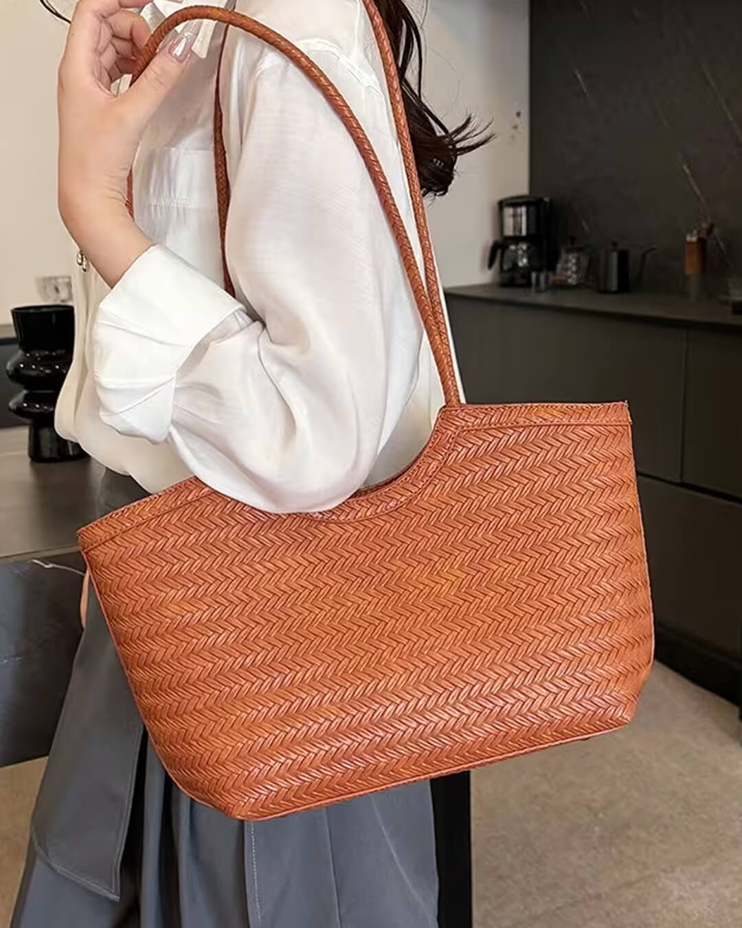 Sac Rica tissé en similicuir