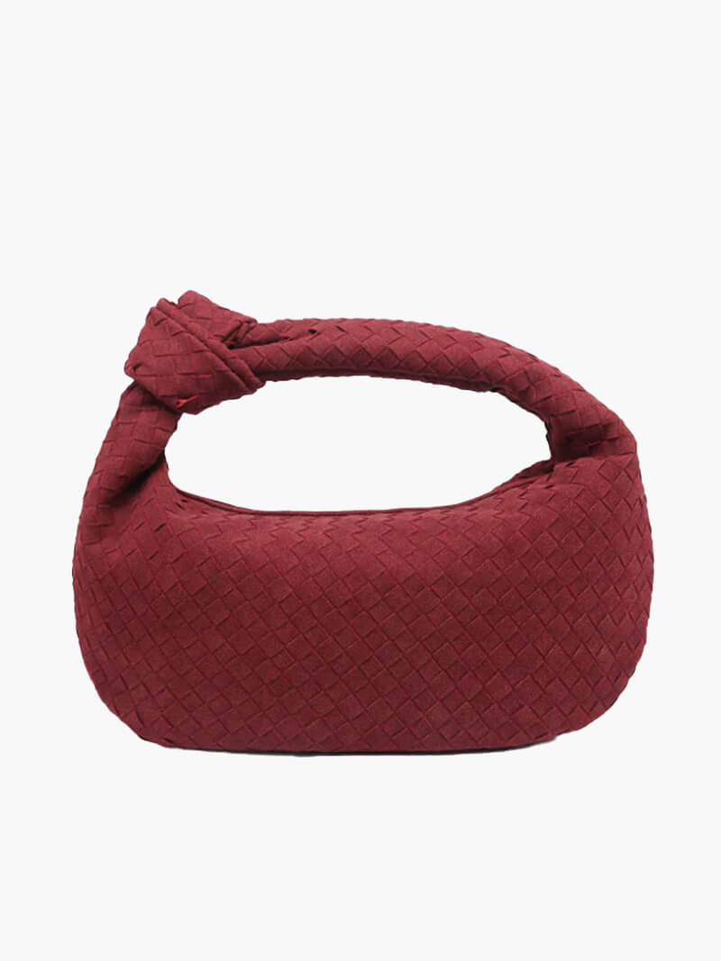 Sac bandoulière moyen en daim tressé
