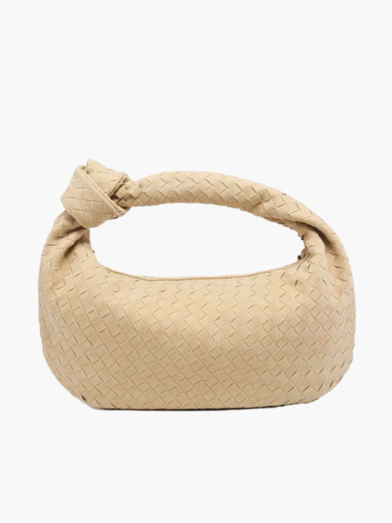 Sac bandoulière moyen en daim tressé