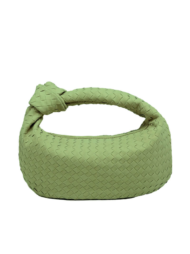 Sac bandoulière moyen en daim tressé