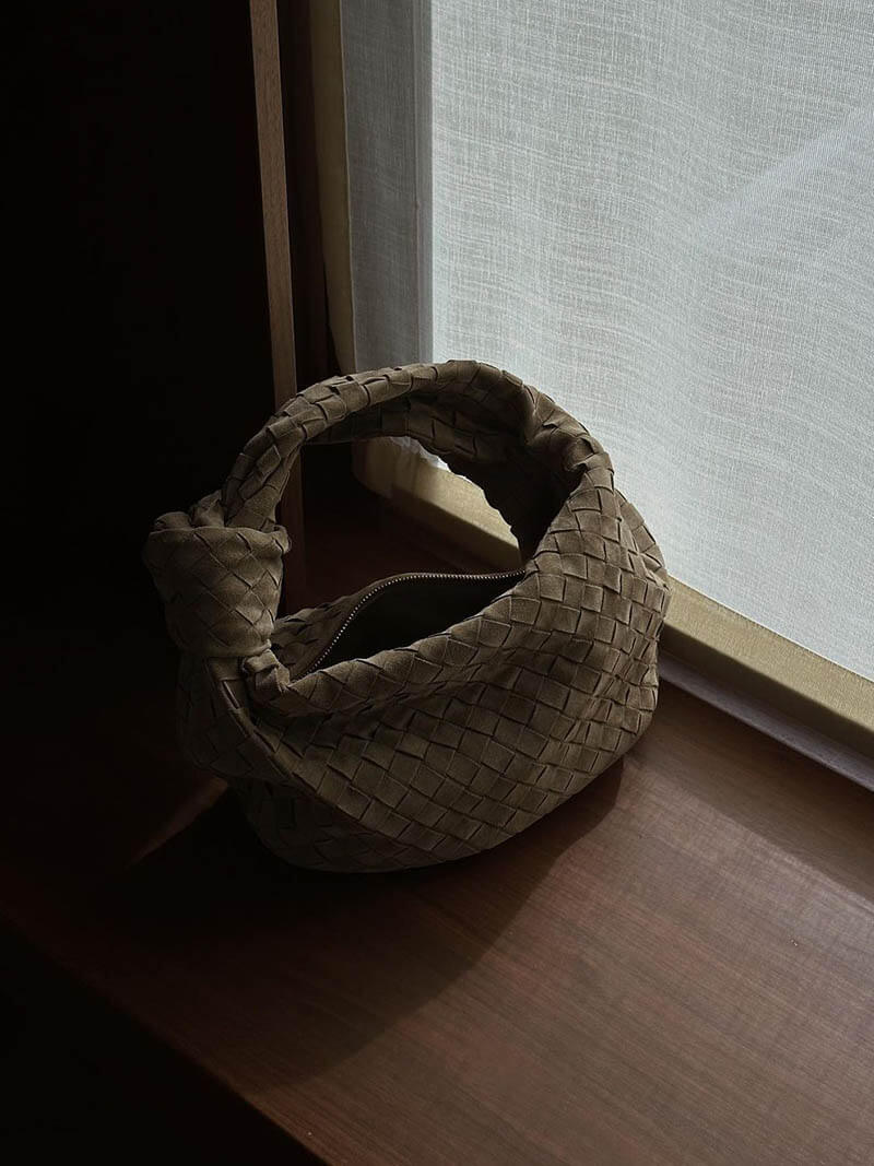 Mini sac tissé en daim