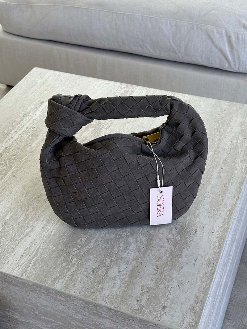 Mini sac tissé en daim