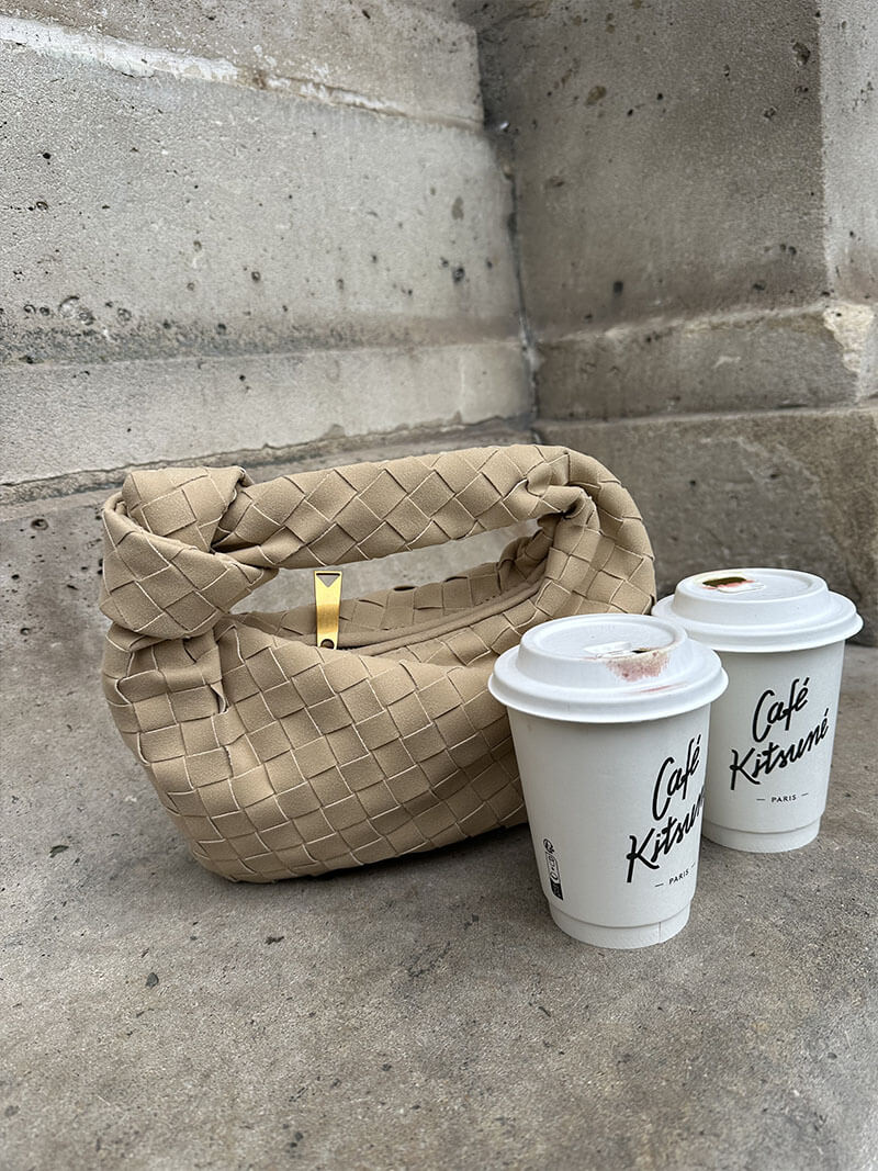 Mini sac tissé en daim