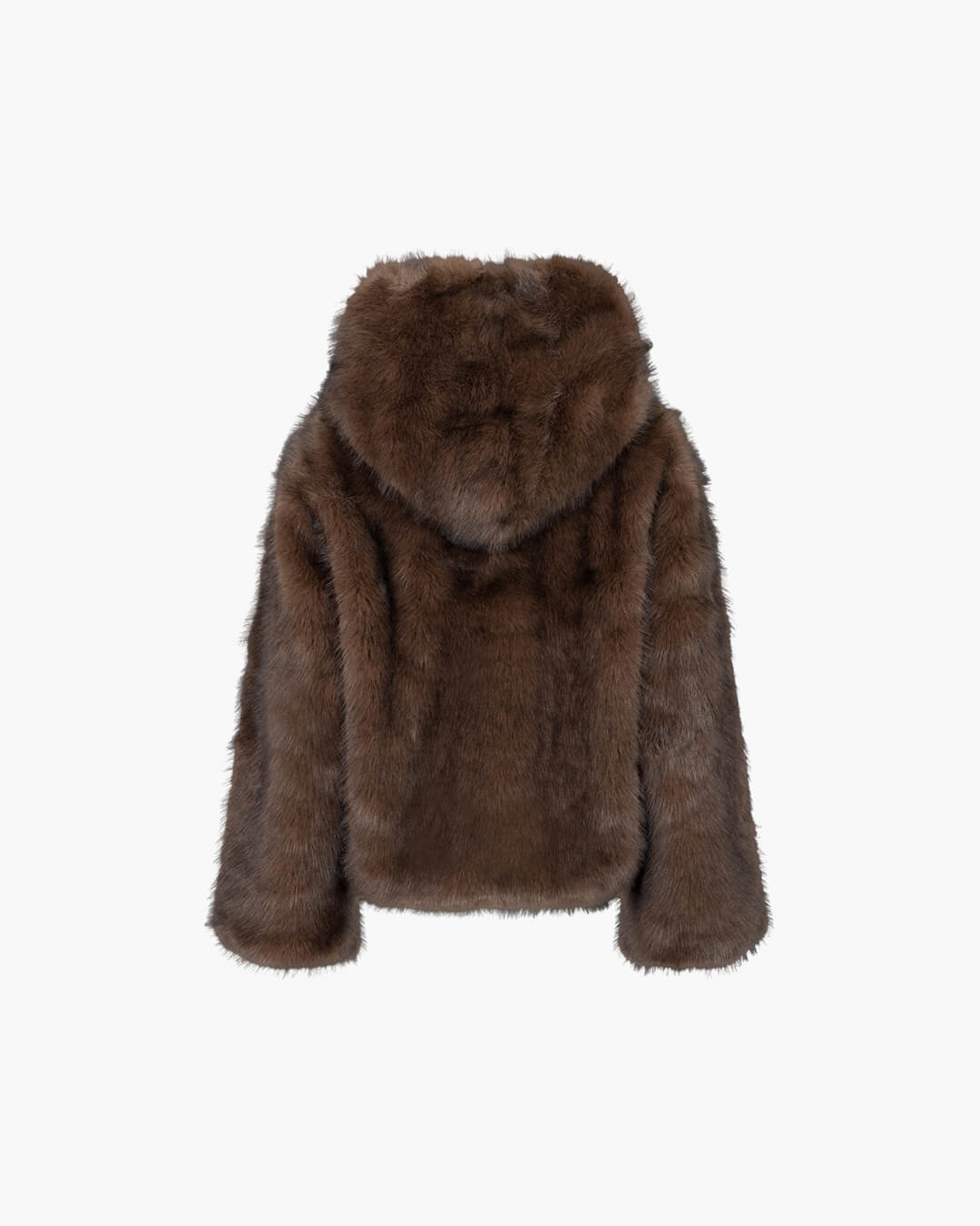 Manteau court Ivy à capuche en fausse fourrure