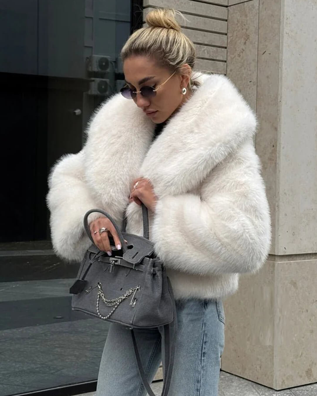 Manteau en fausse fourrure Adelheid