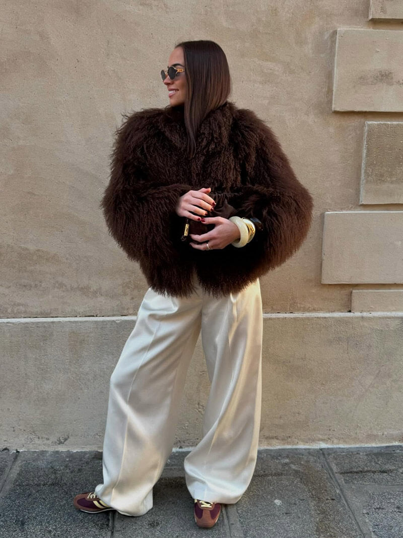 Manteau Bella en fausse fourrure