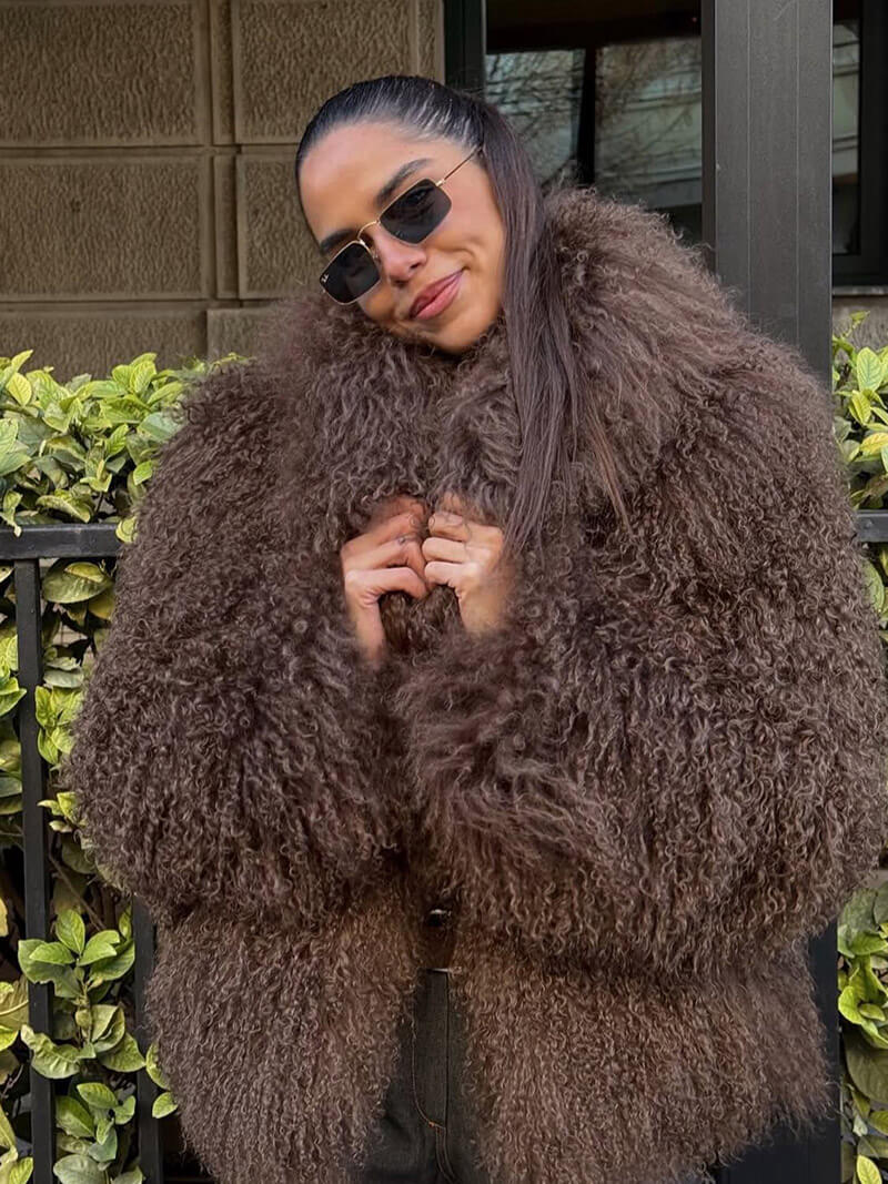 Manteau Bella en fausse fourrure