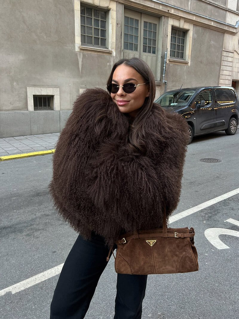 Manteau Bella en fausse fourrure