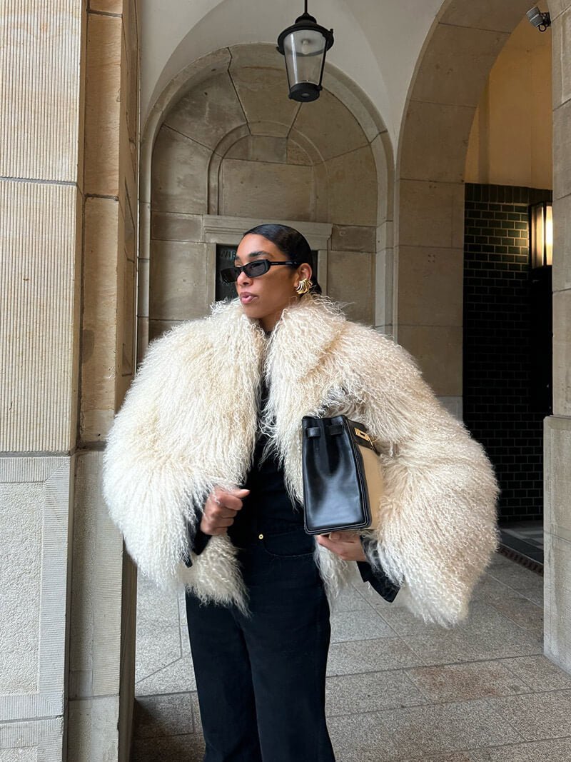 Manteau Bella en fausse fourrure