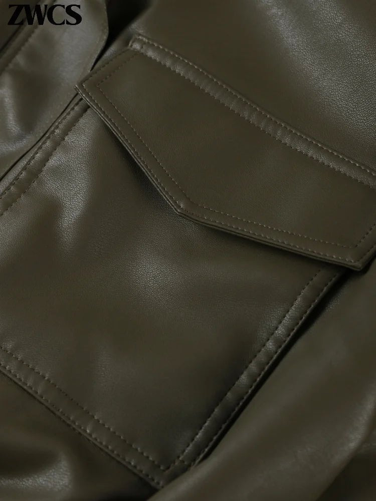 Blouson bomber Brianna en similicuir