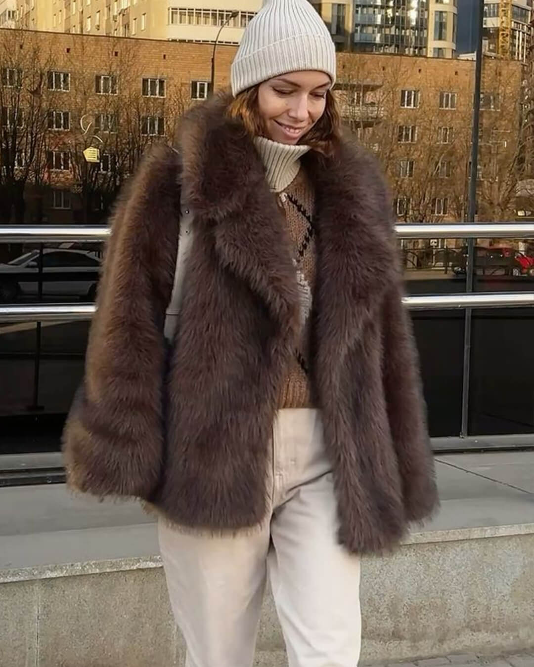 Manteau en fausse fourrure Carissa