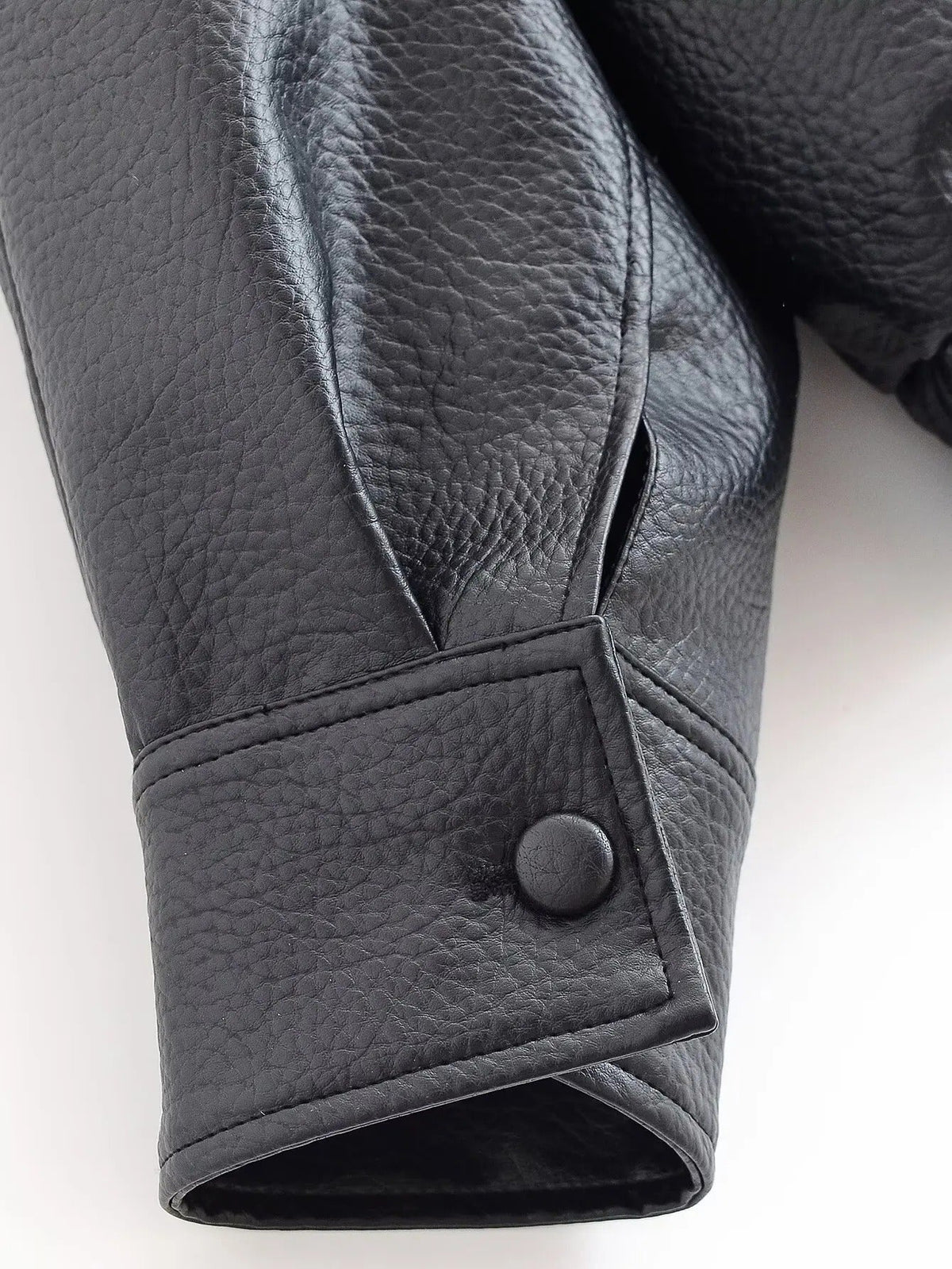 Veste asymétrique en cuir Carla