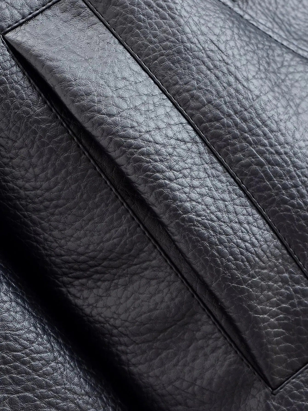 Veste asymétrique en cuir Carla