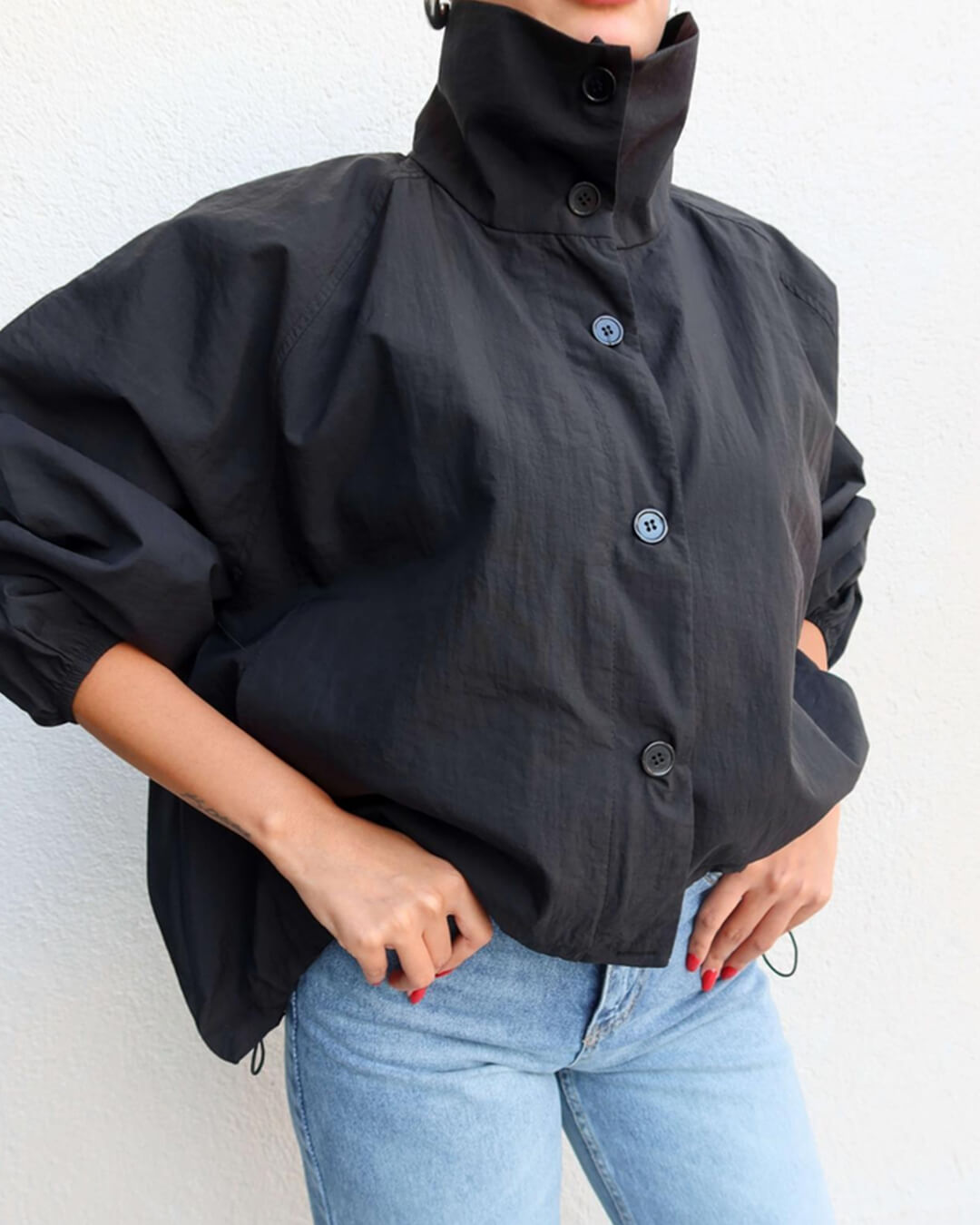 Veste Clara à col montant