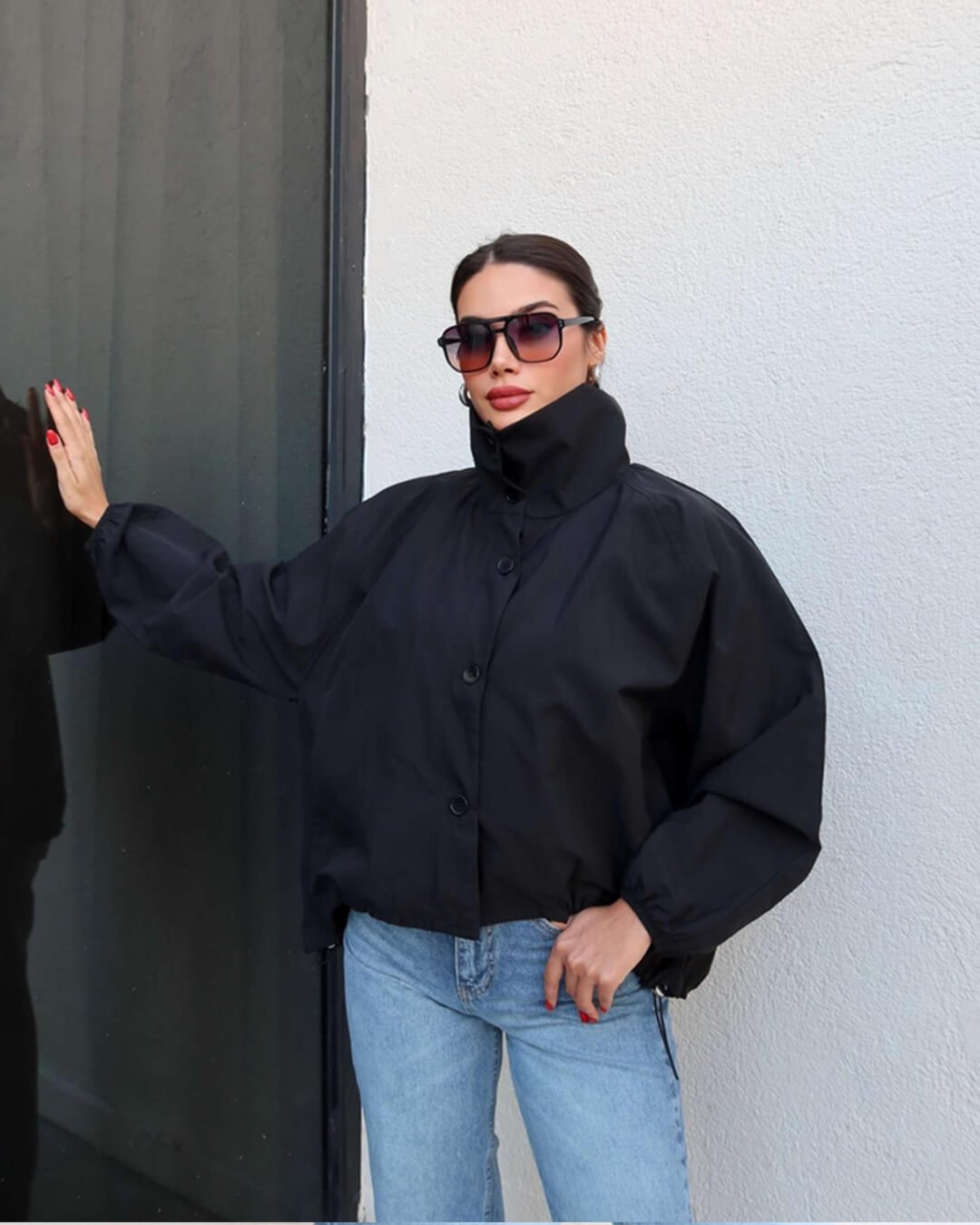 Veste Clara à col montant