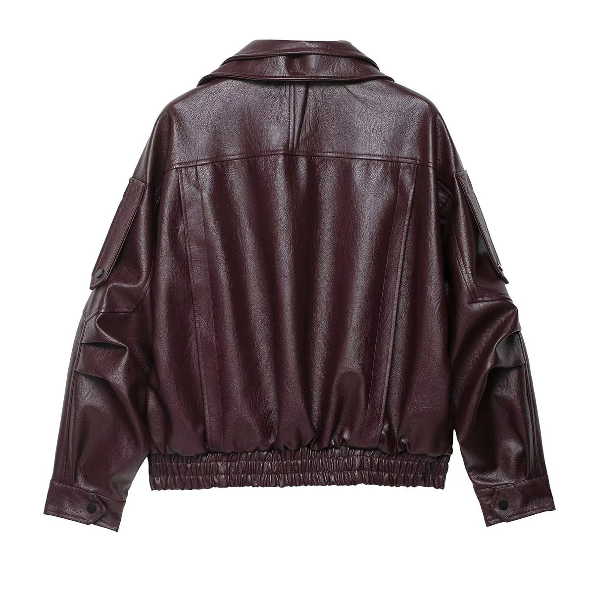 Veste en cuir asymétrique Carla