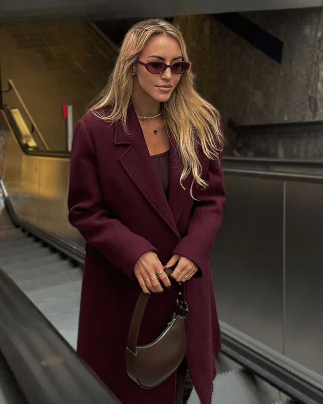 Nora manteau maxi croisé à double boutonnage