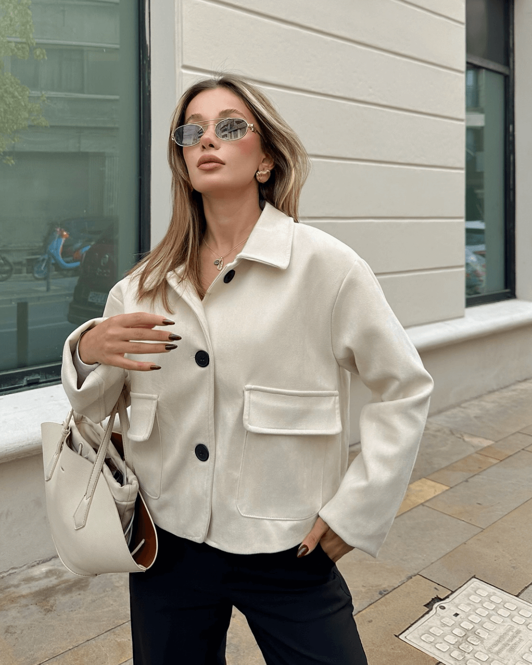 Veste en daim Elara