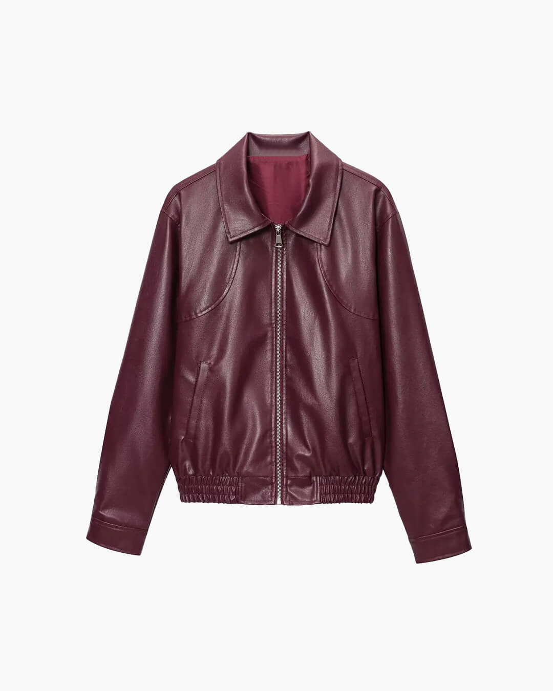 Veste Erika en cuir zippée