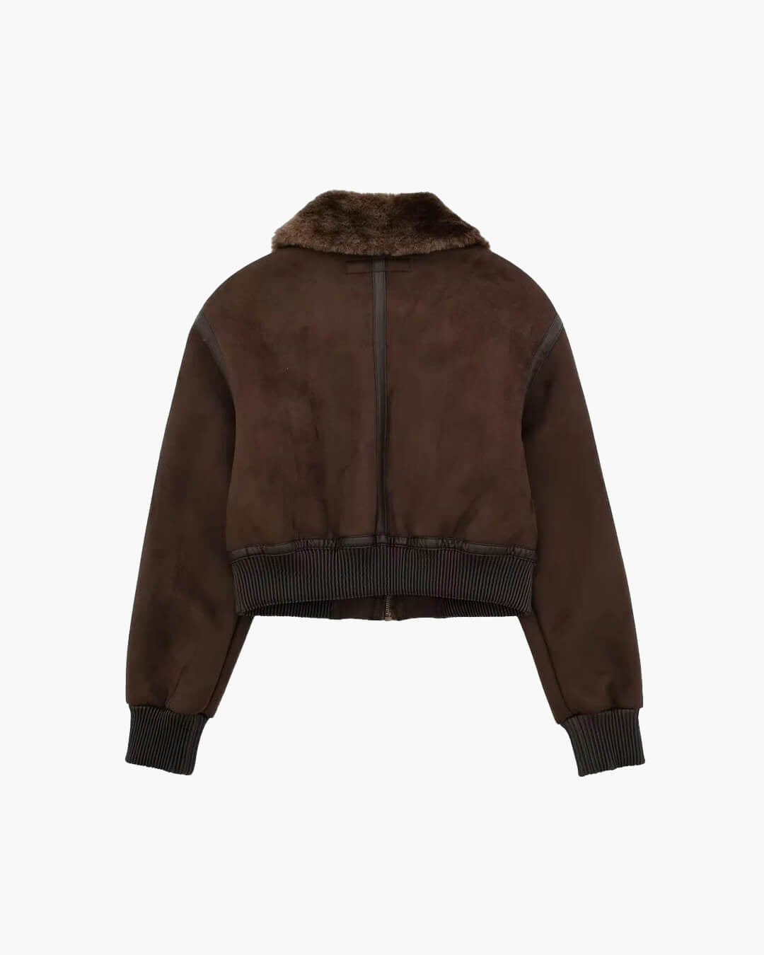 Blouson bomber court en daim Esme