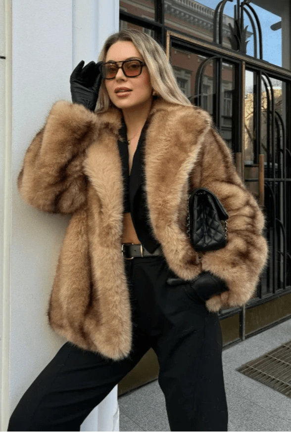Manteau en fausse fourrure Fiona