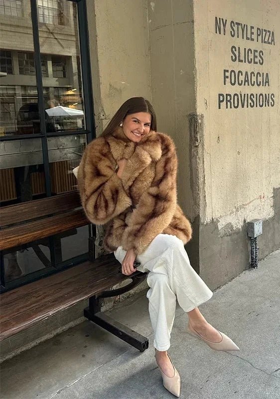 Manteau en fausse fourrure Fiona
