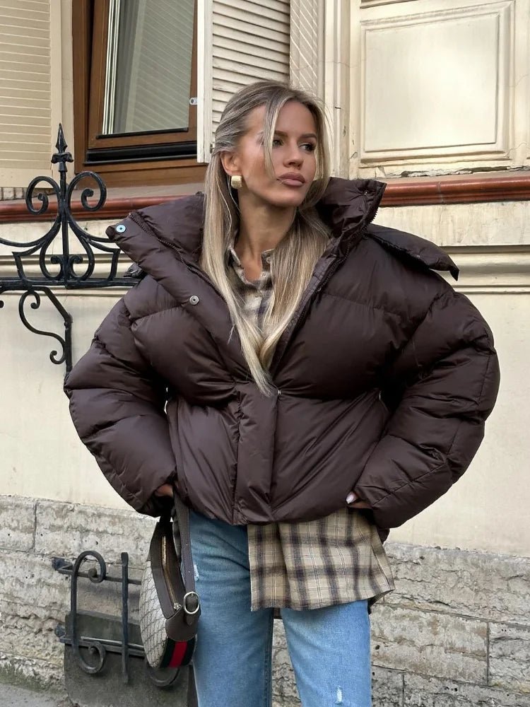 Veste matelassée courte à capuche Gaia