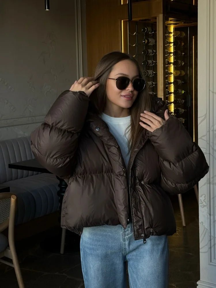 Veste matelassée courte à capuche Gaia