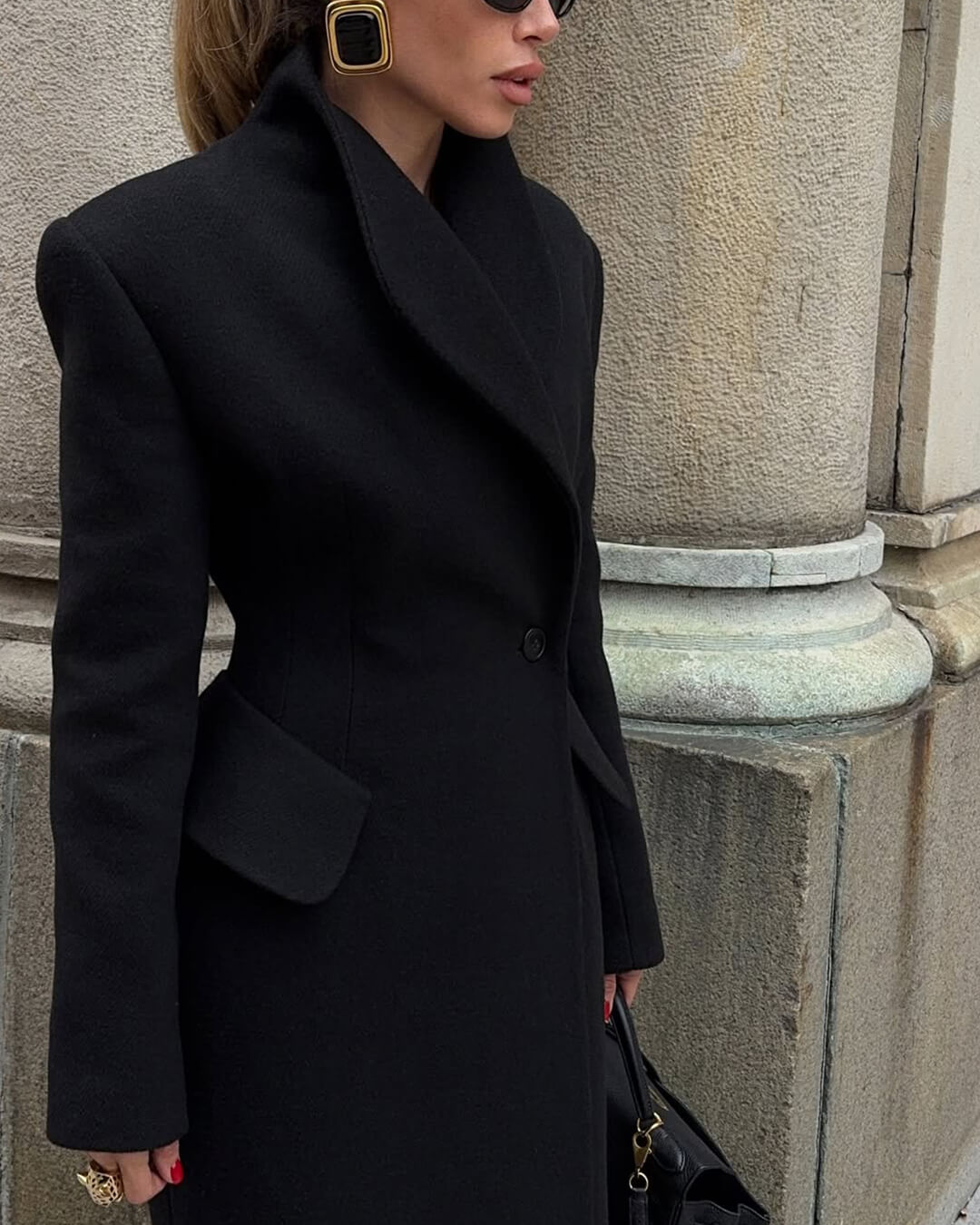 Manteau long cintré Genevieve