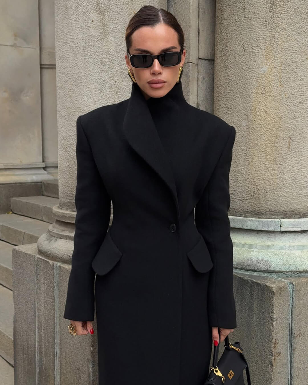 Manteau long cintré Genevieve