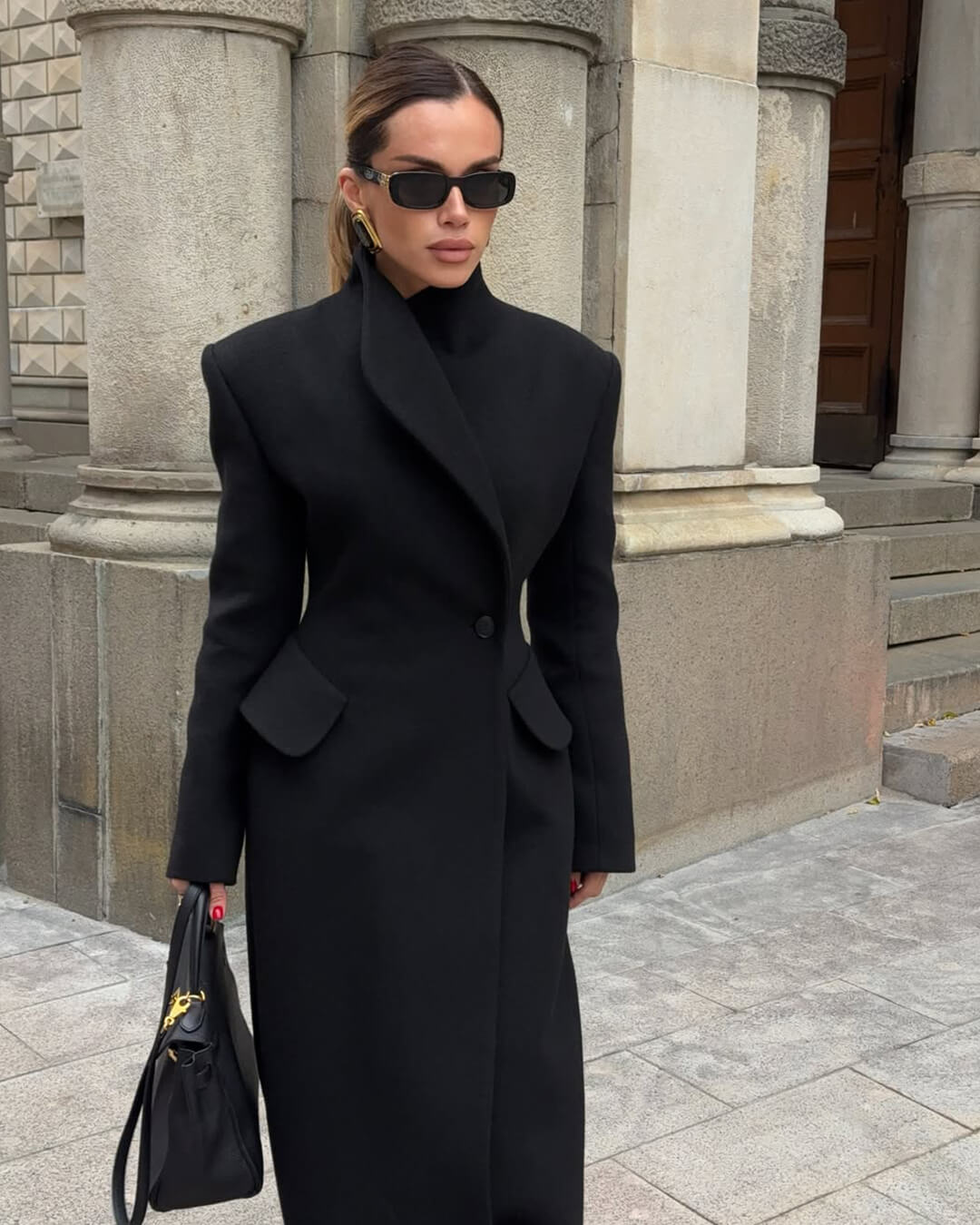 Manteau long cintré Genevieve