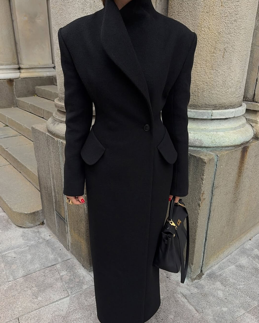 Manteau long cintré Genevieve