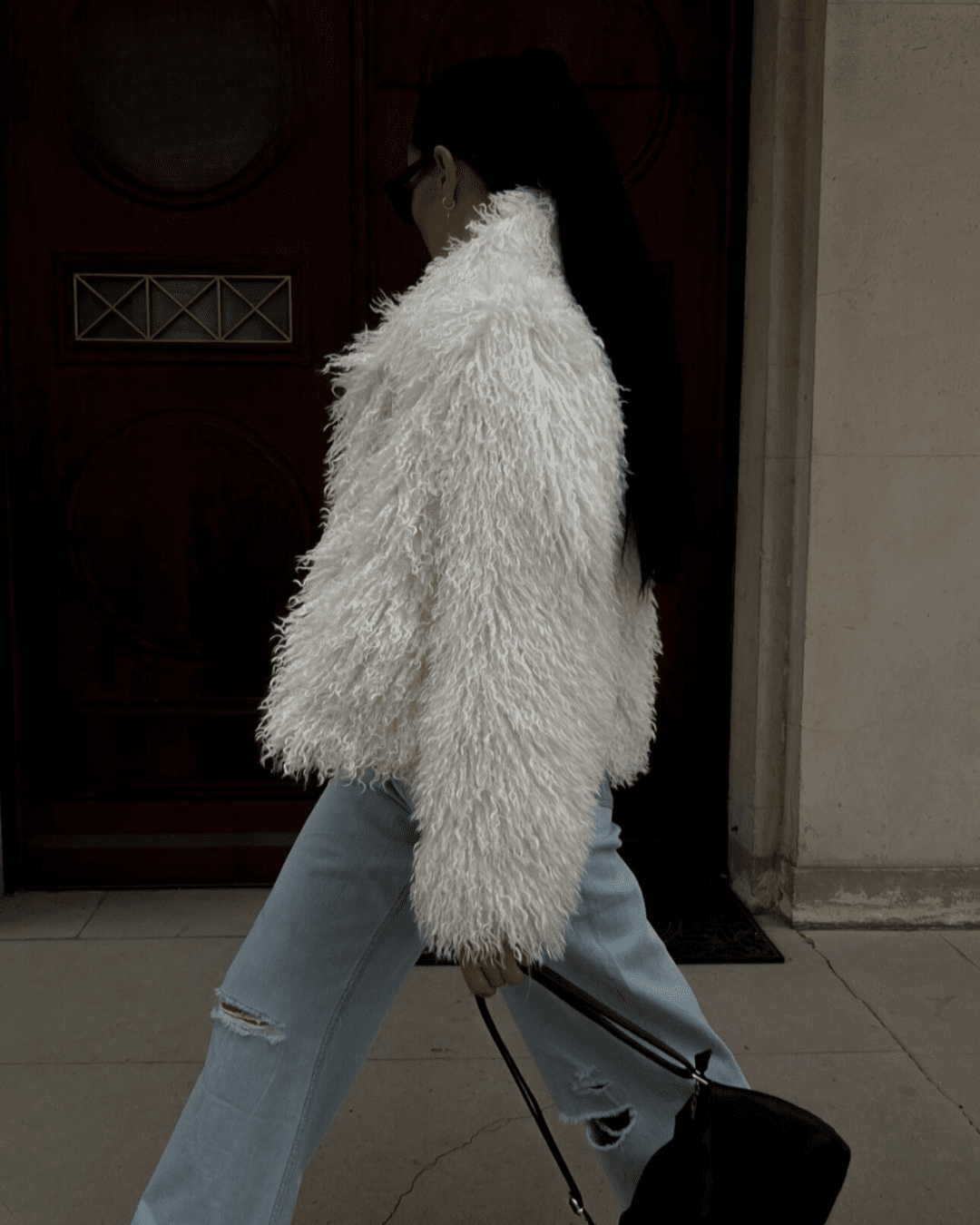 Veste courte en similicuir Gerda