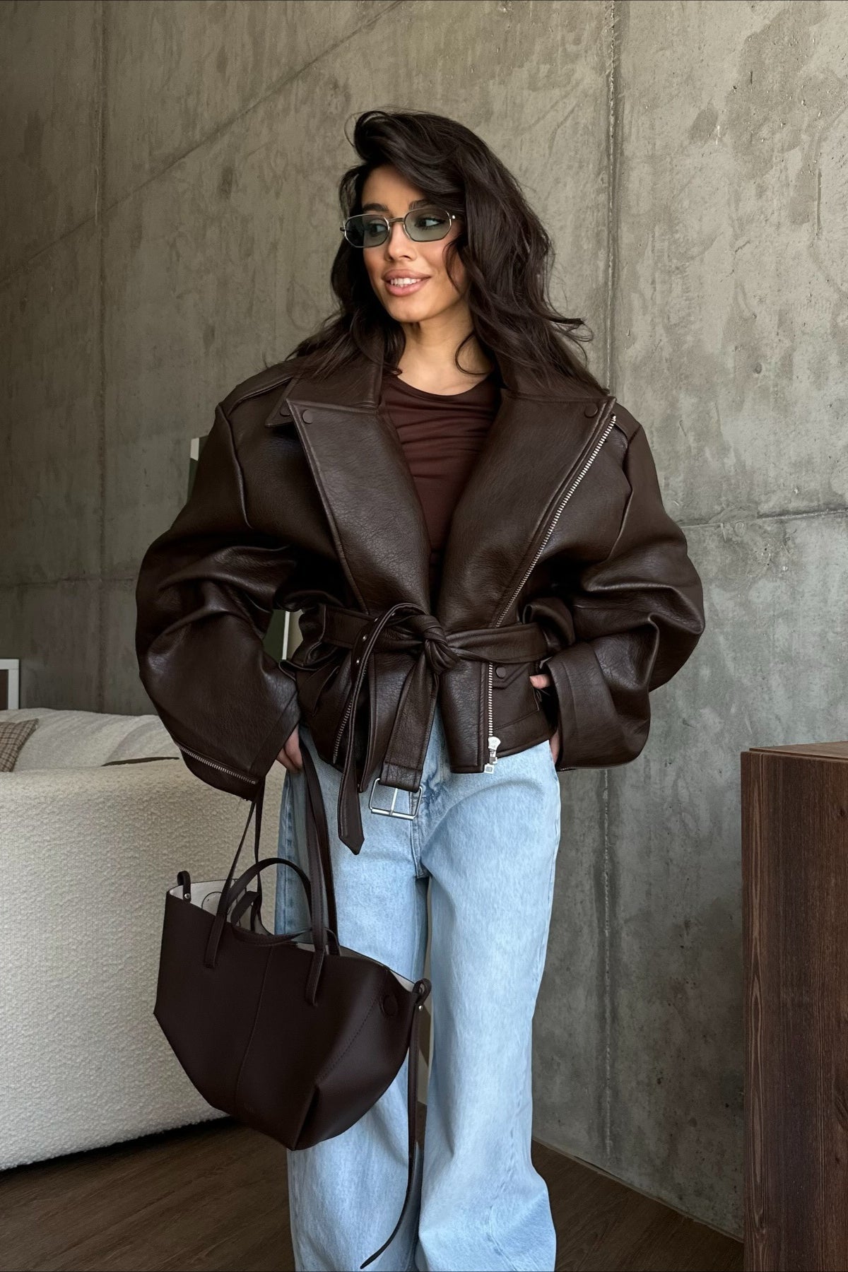 Veste en cuir vegan Gertrude
