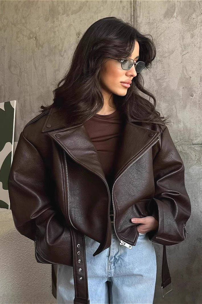 Veste en cuir vegan Gertrude