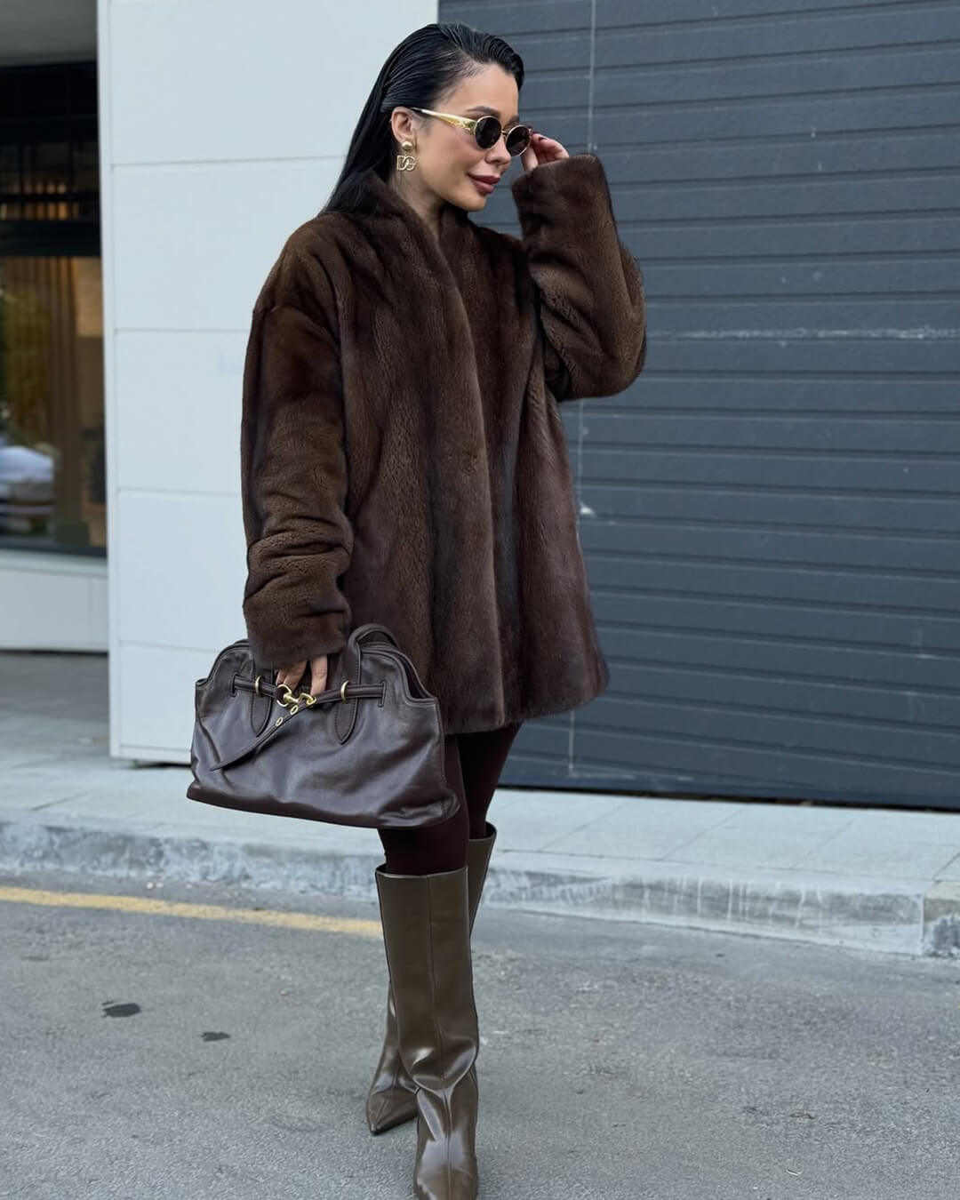 Veste en similicuir avec ceinture Hazel