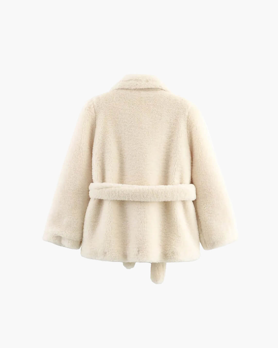 Manteau Aellinne en fausse fourrure avec ceinture
