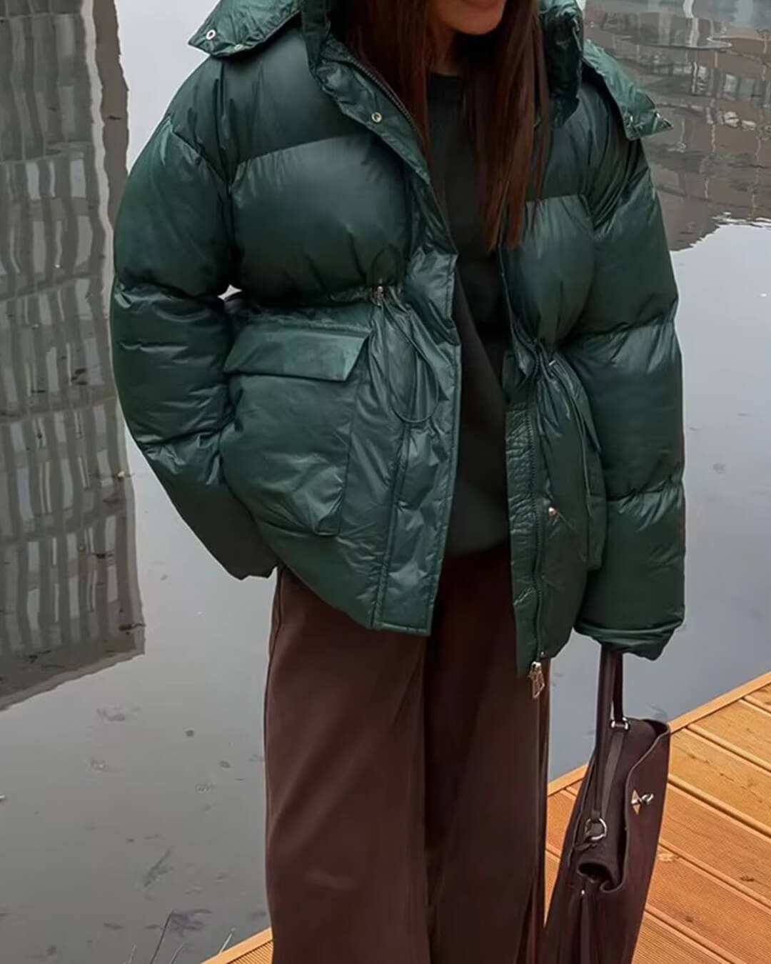 Veste matelassée brillante Jillian