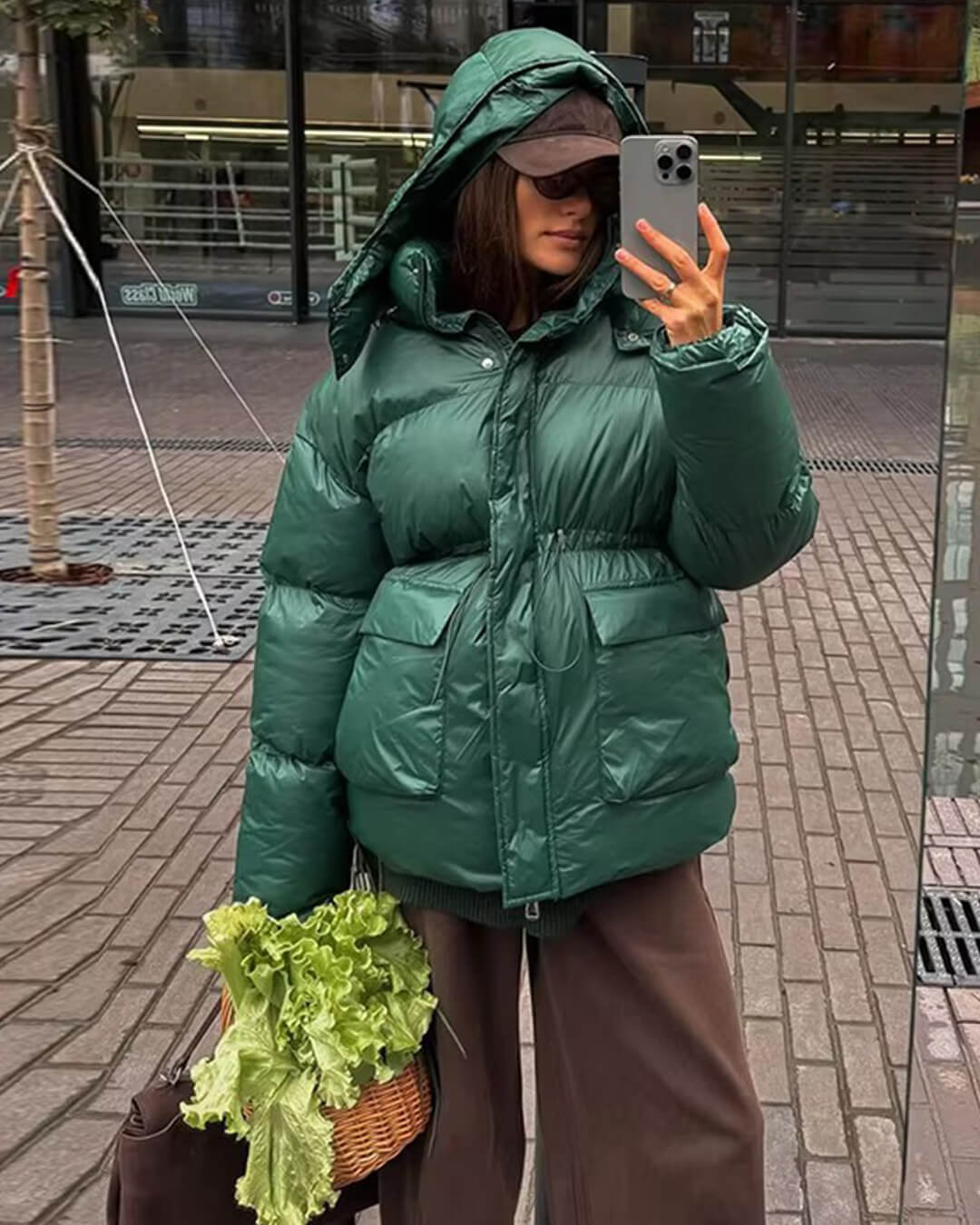 Veste matelassée brillante Jillian