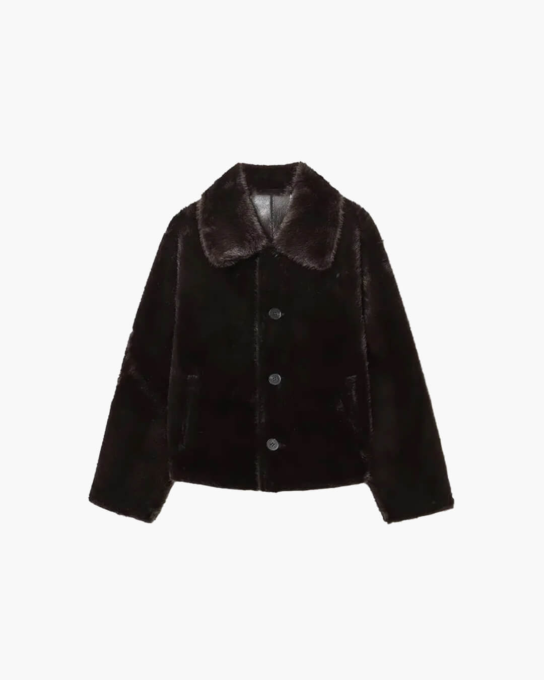 Veste réversible en similicuir avec fausse fourrure Joana