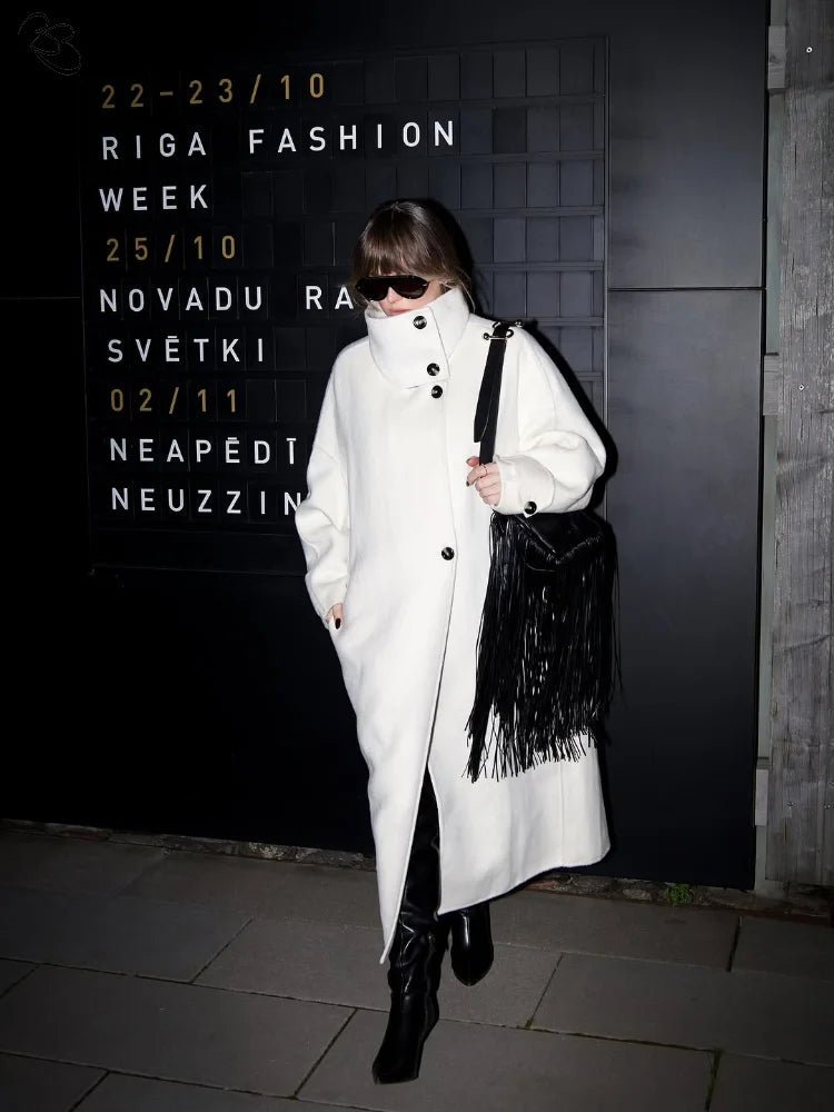 Manteau long à col montant Julia